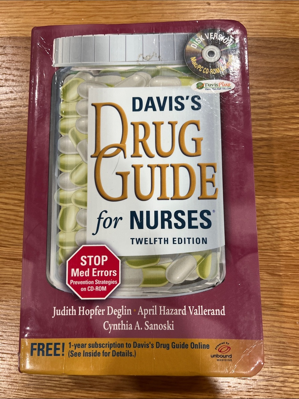 Davis's Drug Guide for Nurses - Burgundy & White Cover